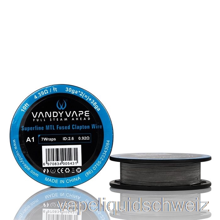 Vandy Vape Superfine MTL-Drahtspulen – 10 Fuß 2,37 Ohm SS Fused Clapton Wire Vape Ohne Nikotin